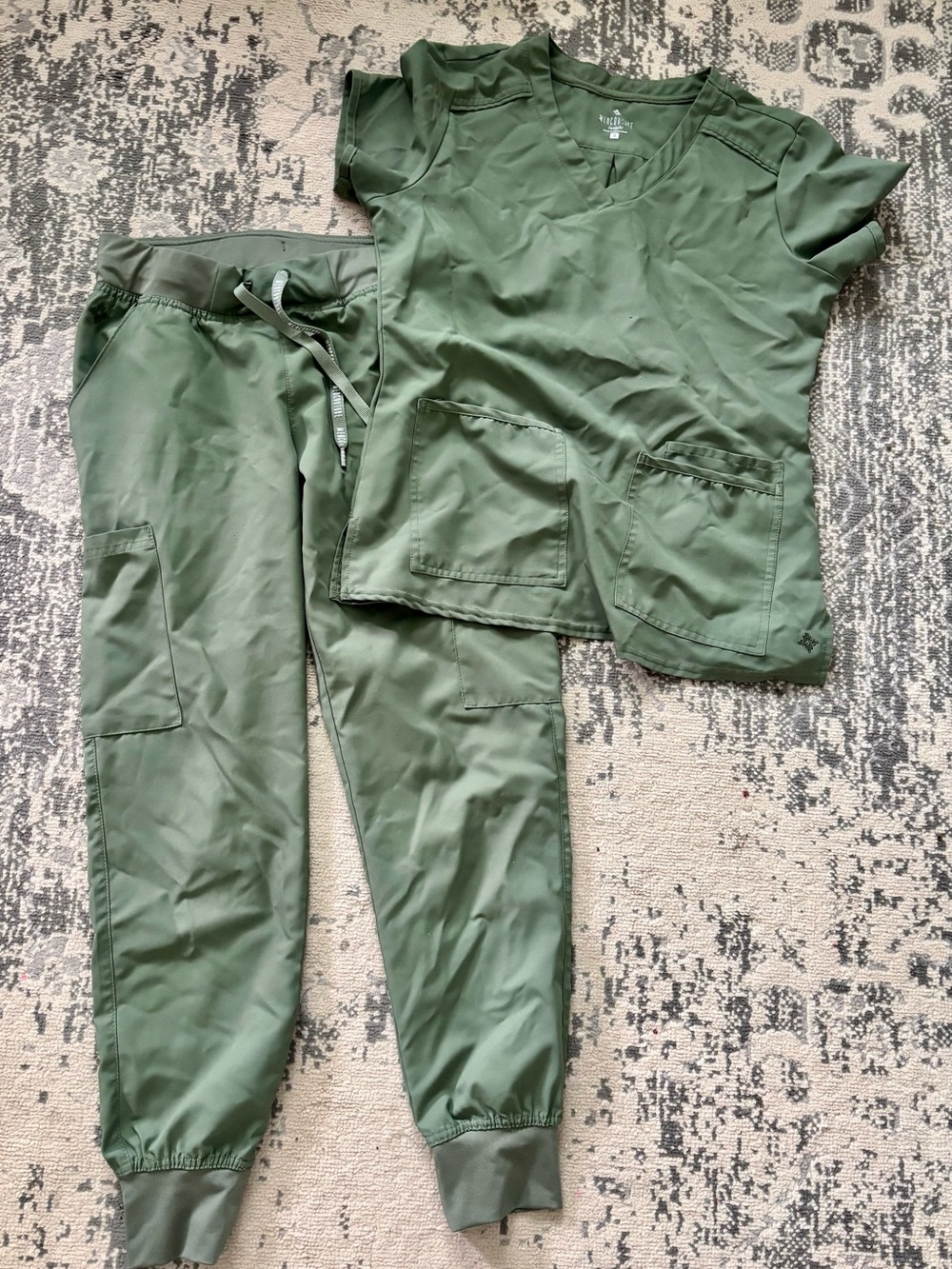 Med Couture Olive Green Scrub Set
